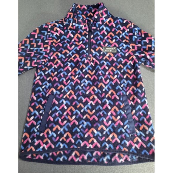 Eddie Bauer Youth Girls Quest Fleece 1/4 Zip Pullover Medium 10/12 Mock Neck - Picture 1 of 11